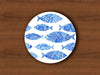 portacalientes pez azul